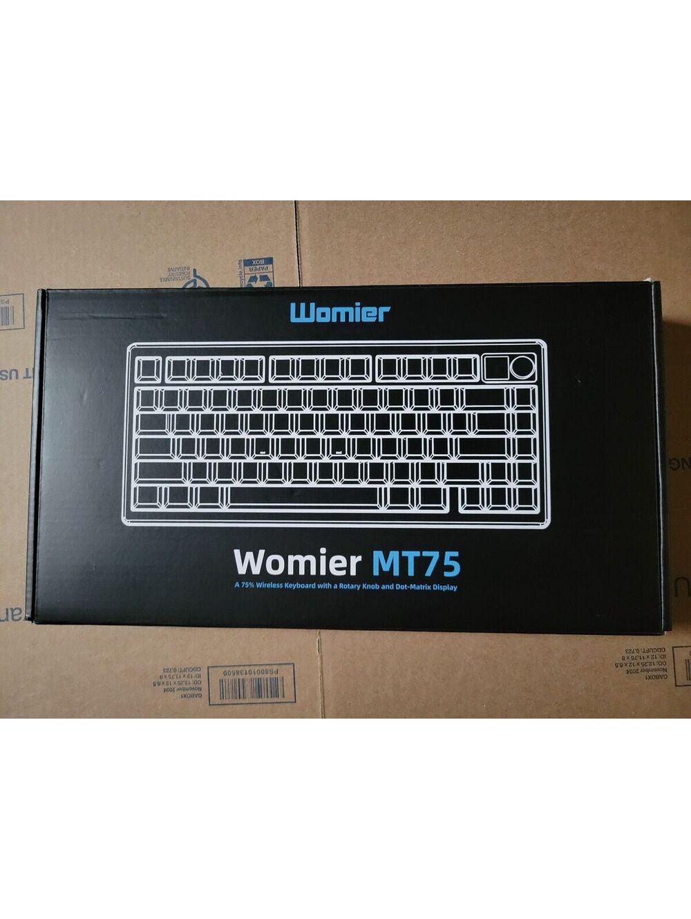 Womier MT75 75% Wireless Mechanical Gaming Keyboard with Knob & Display